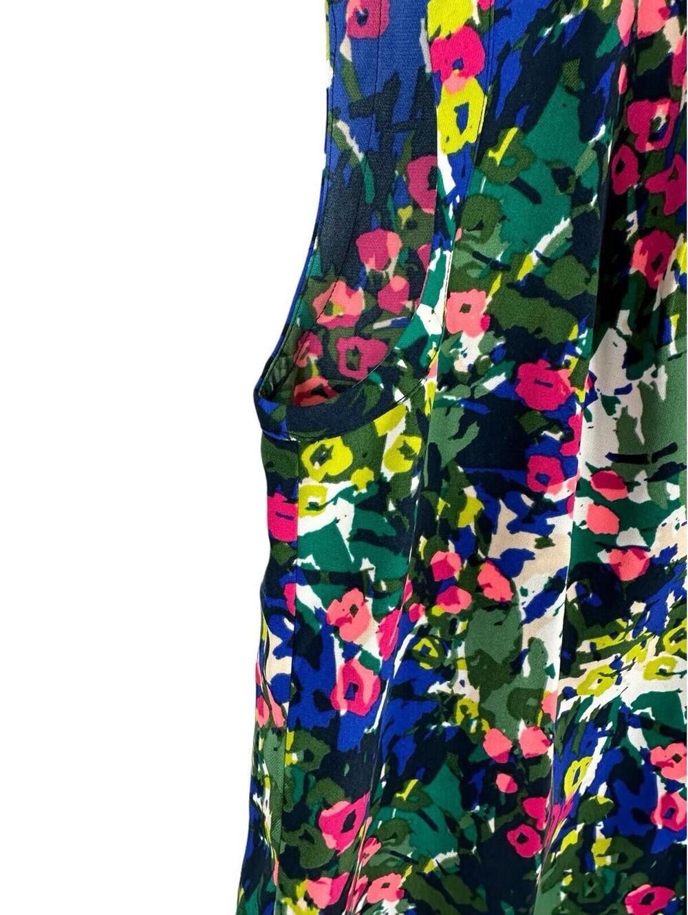 J. CREW Women Thin Lightweight Sleeveless Summer Blouse Multicolor Floral 10 - Picture 6 of 9